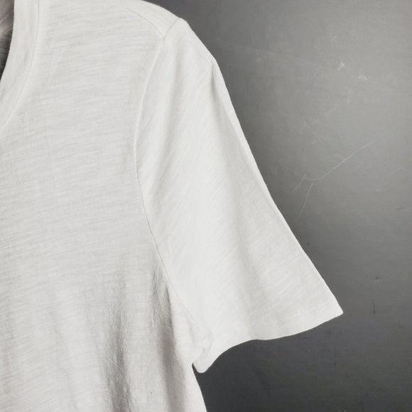 Ann Taylor LOFT Flowy High Low White Tee 100% Cotton Sz S - Picture 4 of 10